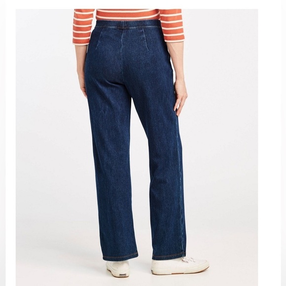 L.l. Bean Blue Pull On Jeans. D3/A - Picture 2 of 9